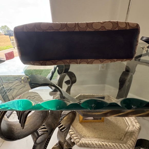 COACH Kelsey Small Signature Crossbody Satchel with Brown Leather Trim NWOT - Picture 4 of 10